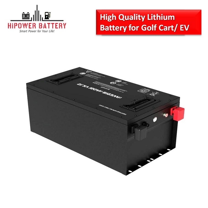 HiPOWER Golf Cart Battery 72V 76.8V 105AH 8064WH with Smart BSM and Bluetooth 5000 Cylces Factory Price