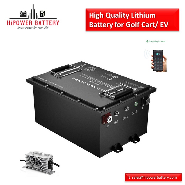 HiPOWER Golf Cart Battery 36V 160AH with Smart BSM with Bluetooth 5000 Cylces Factory Price 