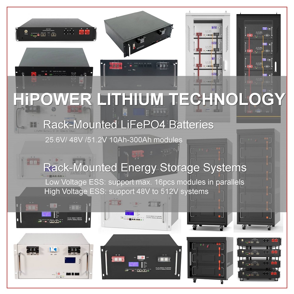 HiPOWER Rack-Mounted LiFePO4 Batteries